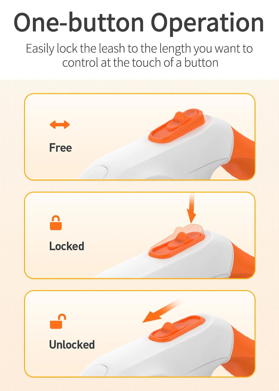 Button Operation for Dog Leash