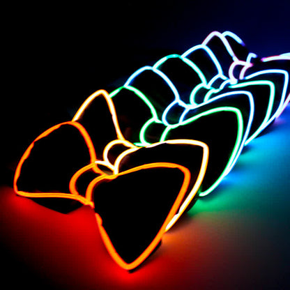 Light Up Men's Led Suspenders Bow Tie