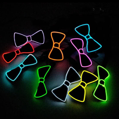 Light Up Men's Led Suspenders Bow Tie