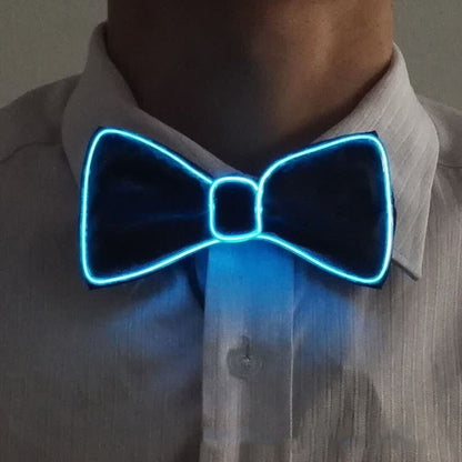 Pajarita con tirantes LED Light Up para hombre