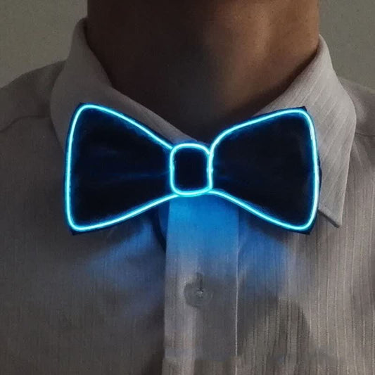 Light Up Men's Led Suspenders Bow Tie