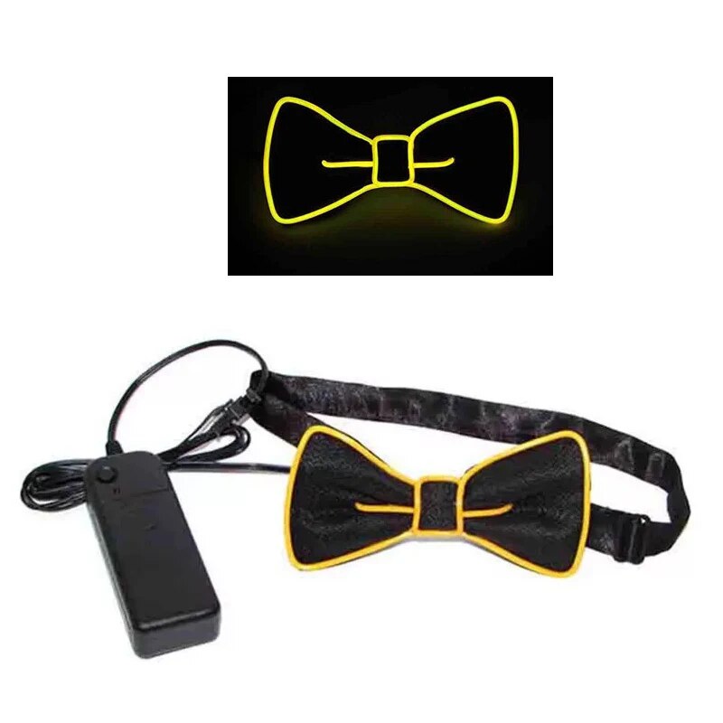 Light Up Men's Led Suspenders Bow Tie