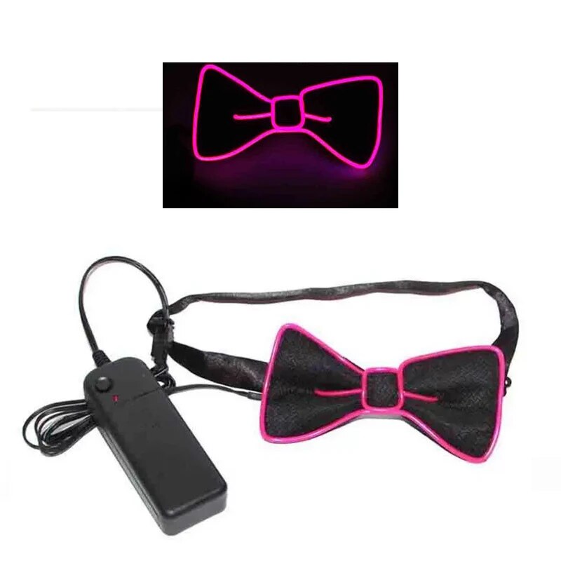 Light Up Men's Led Suspenders Bow Tie