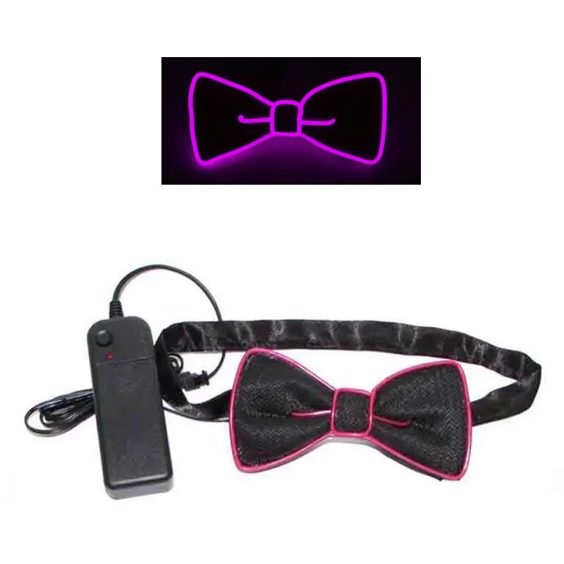 Light Up Men's Led Suspenders Bow Tie