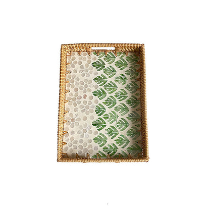 Rattan Woven Shell Tray