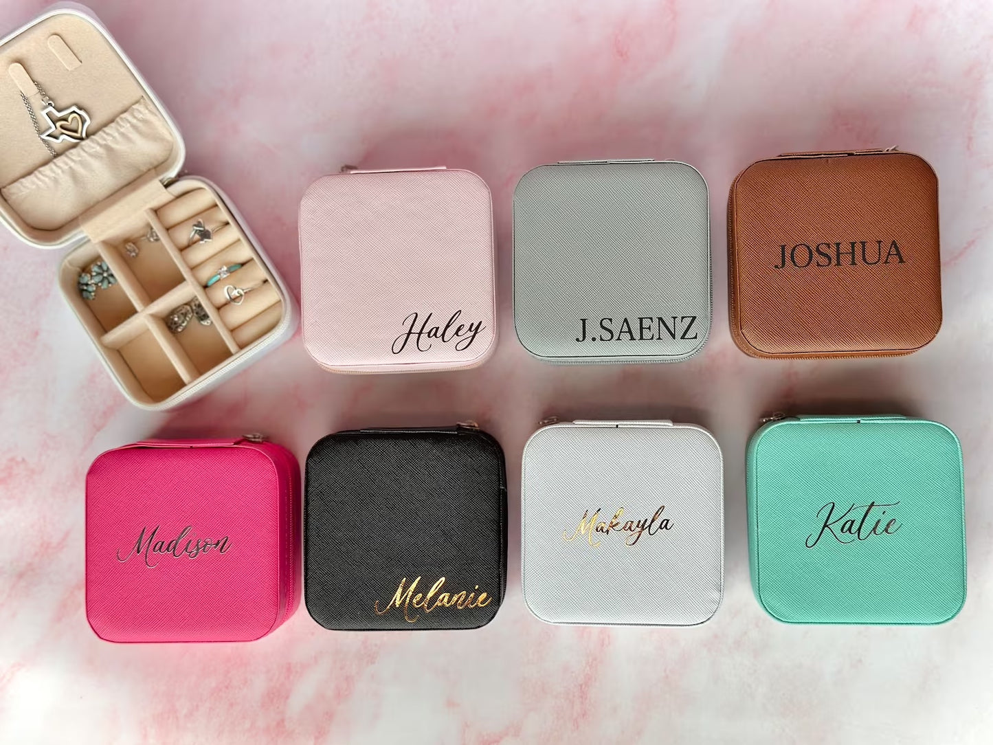 Personalized Gifts｜Travel Jewelry Box｜Bridesmaid Gifts